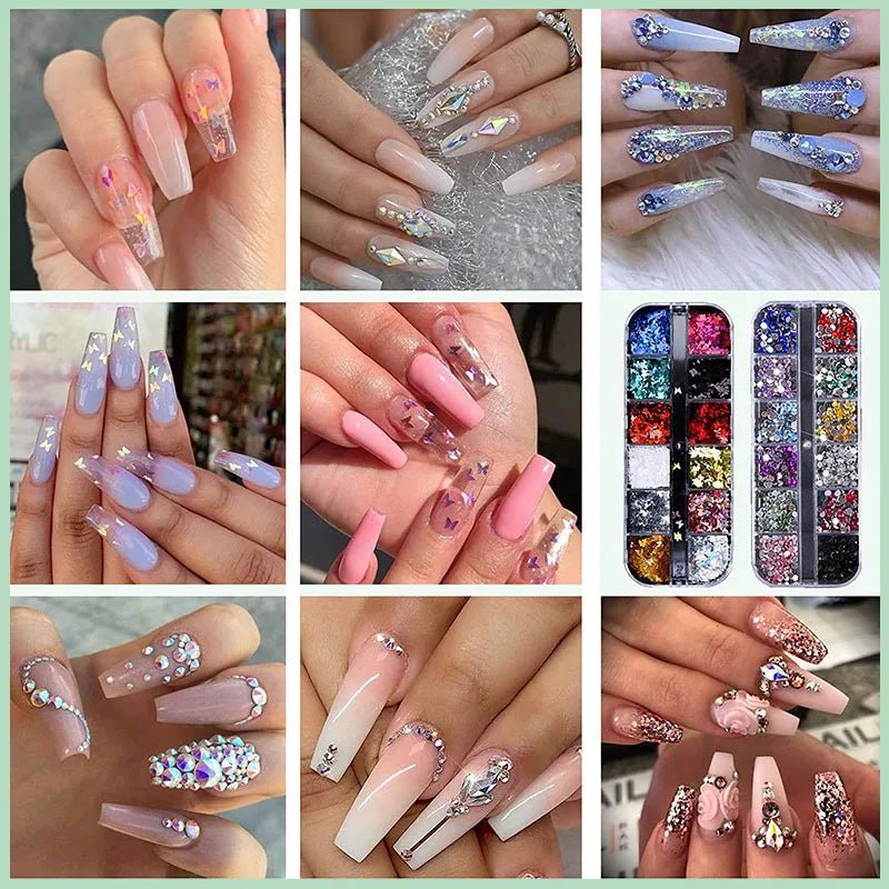 Acrylic Nail Kit Acrylic Powder With Acrylic Liquid For Gel Nails With UV Lamp For Gel Nails Set DIY Gifts For Women - silverfoxgoods